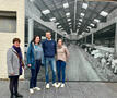 Eva Ryde (N-VA) samen met Daisy Debeir (co-voorzitter Unizo Lo-Reninge) op de foto met Marie & Niels